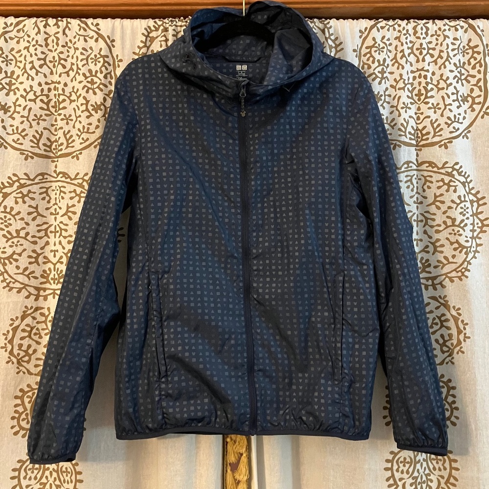 Small S Disney Uniglo Packable Lightweight Rain Coat Jacket Blue Project Mickey